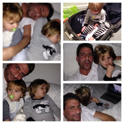 watching turbo in bed with my nephews