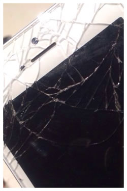smashed iPhone screen