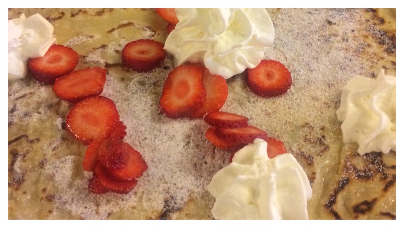 La Creperie Strawberries, cream and banana 