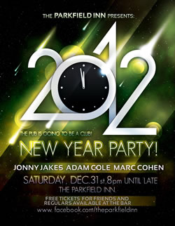 Parkfield Inn,NYE,jakes,cole,cohen